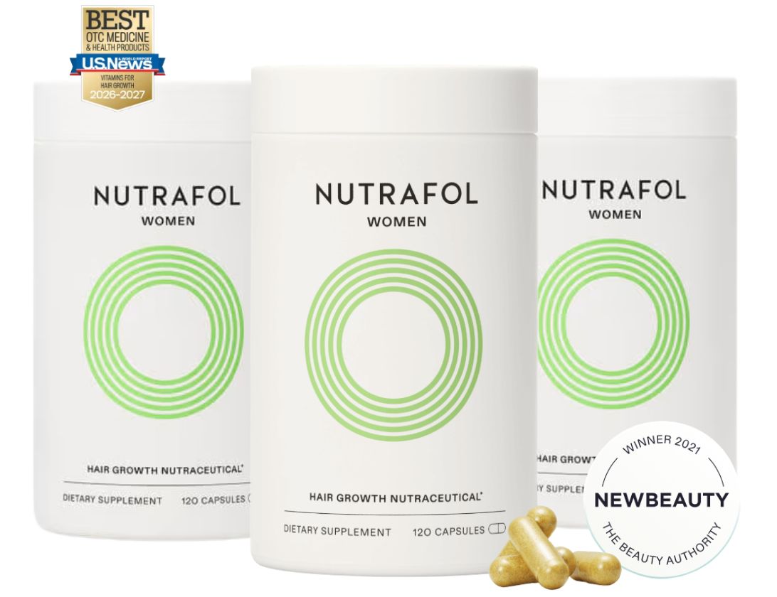 Nutrafol Women's Hair Growth Supplement – 120 Capsules (Pack of 3)