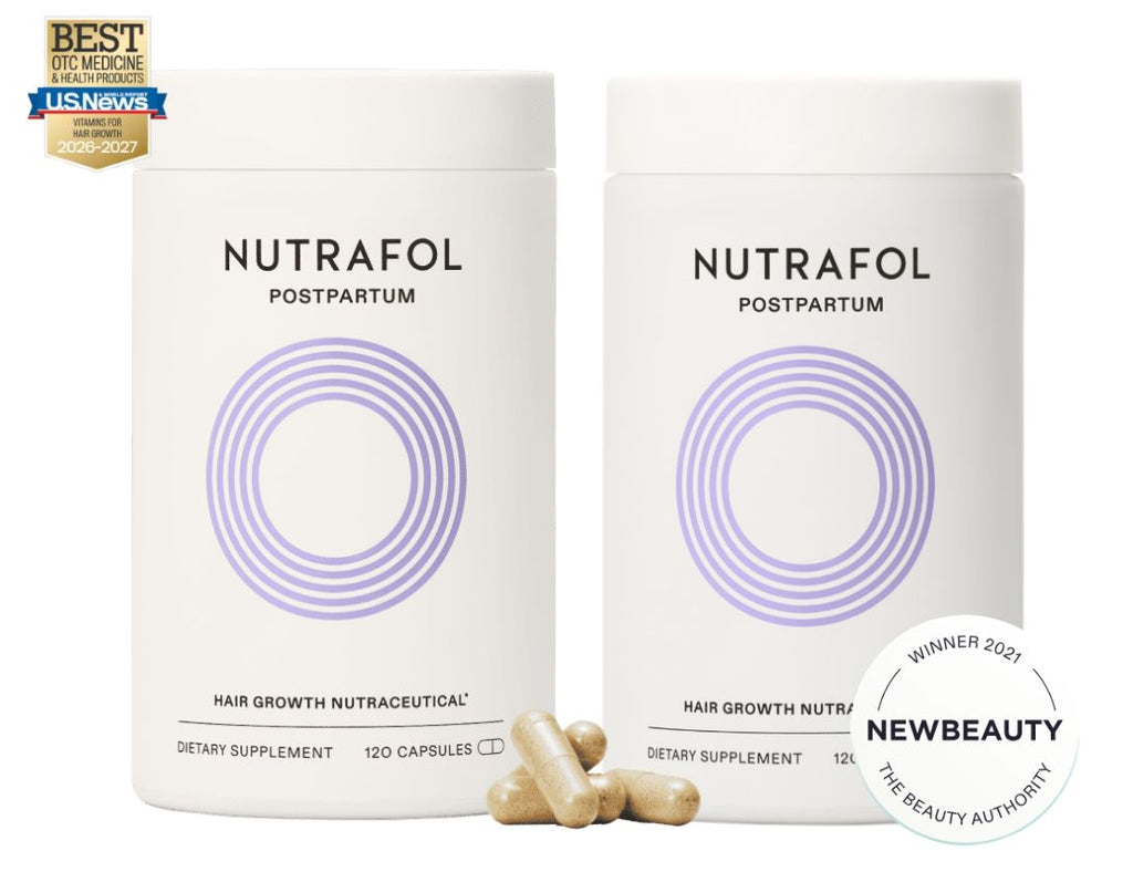 Nutrafol Postpartum Hair Growth Supplement – 120 Capsules (Pack of 2)