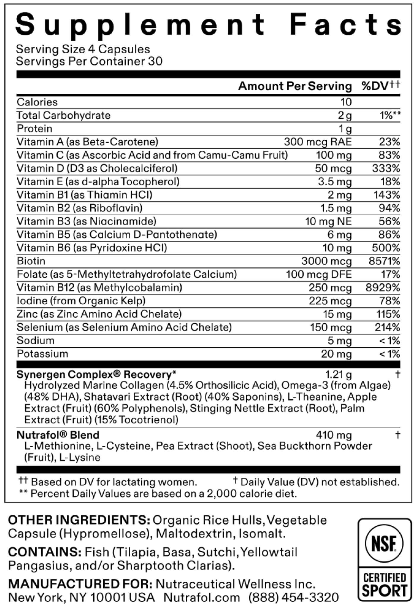 Nutrafol Postpartum Hair Growth Supplement – 120 Capsules