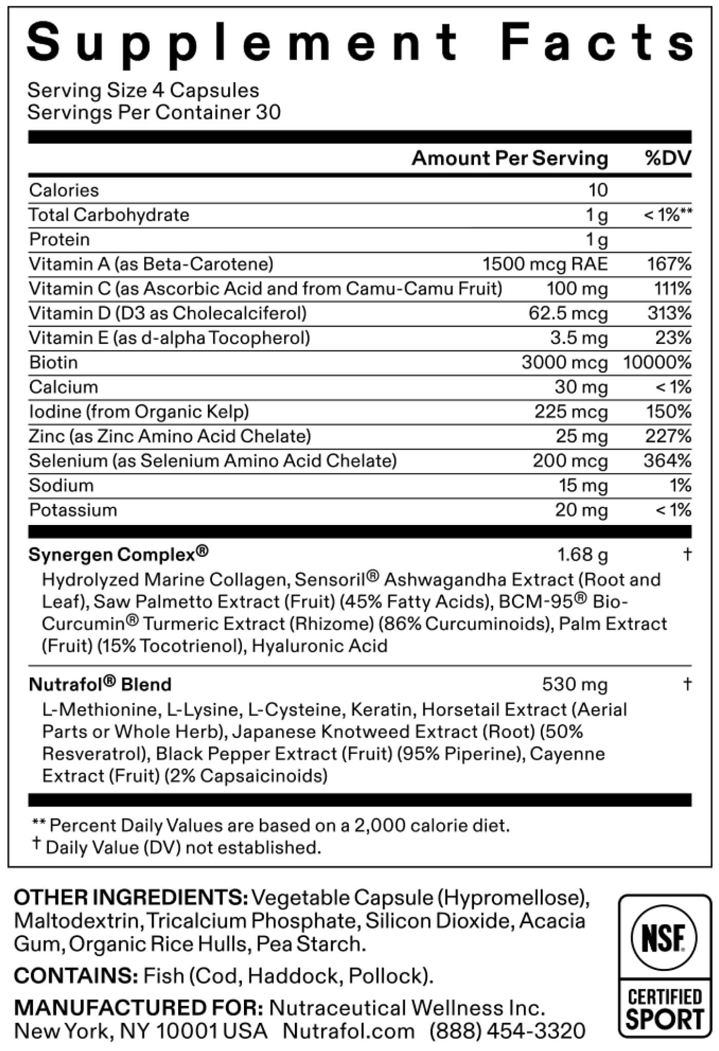 Nutrafol Women's Hair Growth Supplement – 120 Capsules