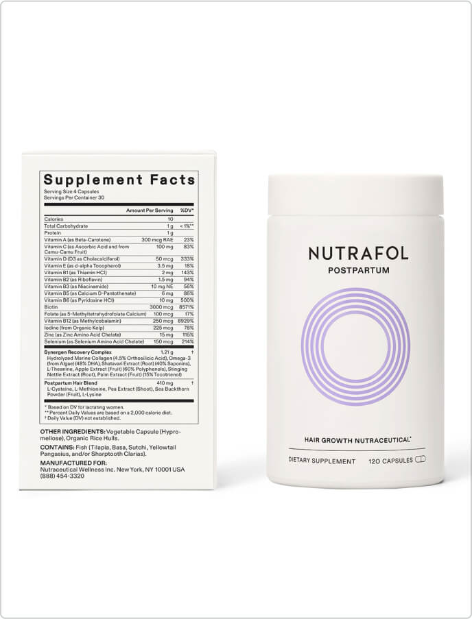 Nutrafol Postpartum Hair Growth Supplement – 120 Capsules